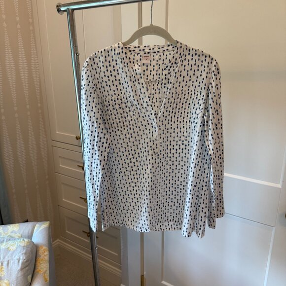 Rikshaw Design Navy Dot Print Cotton Tunic Top (Size S) - Picture 4 of 6